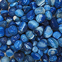Banded Onyx Tumbled Stone -  Blue
