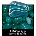 Teal Agate Tumbled Stone